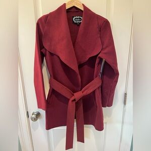 Elegant Red Women's Wrap Coat Ambiance (Chicos) Size Small